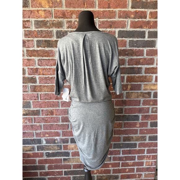 NWT Athleta Solstice Tee Dress - gray - rouched sides - womens size S - Picture 9 of 10